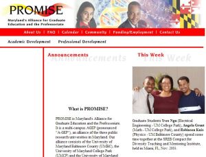 First PROMISE website, 2003