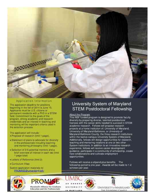 USM STEM Postdoctoral Fellowship to Promote Faculty Diversity 051220141